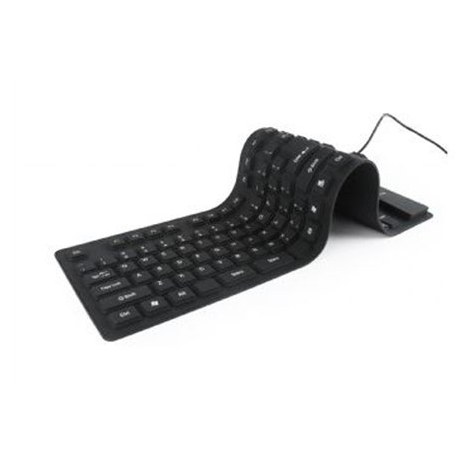 Gembird | Flexible keyboard | Wired | US | USB + PS/2 - 3